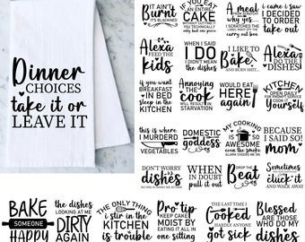 Kitchen Towel Svg Bundle, Funny Kitchen Towel SVG, Funny Kitchen Quotes Svg, Cute and Funny Kitchen Designs, Cut File for Cricut