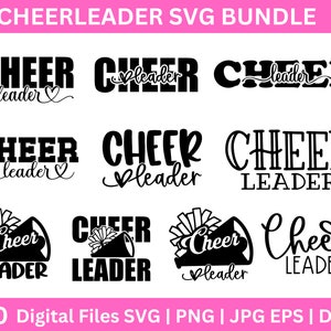 Cheerleader svg bundle , Cheer Leader svg , Cheerleader Shirt , Cheerleading svg , Cheerleader png , Cut Files for Silhouette/Cricut