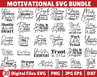 Motivational Svg Bundle, Positive Quote svg,Self Love, Faith, Motivational Quotes SVG,  Inspirational svg, Saying Svg,Funny Quotes cut files