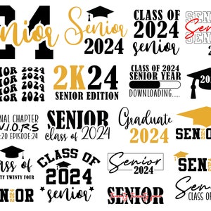 60 Senior 2024 SVG mega bundle, Graduation svg, class of 24 svg, Proud Mom of 2024 Graduate SVG, High School Shirt Svg, University 2024 svg image 3