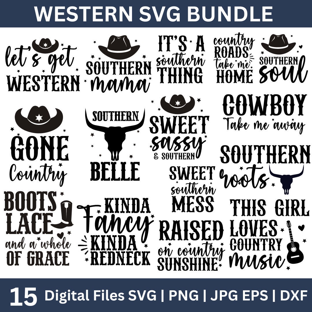 Western Svg Bundle, Western Quotes svg, Southern svg, Howdy Svg, Cowboy Svg, Howdy svg, Country Png, Trendy Shirt,  Cricut Cut Files