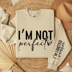 Non sono perfetto, sono in edizione limitata SVG, camicia a maniche ispiratrici Boho in formato Svg, amore per se stessi in formato SVG, sei importante sempre in formato Svg, citazioni positive in formato SVG PNG