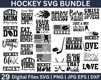 Hockey svg bundle, Hockey Mom Svg, Hockey Stick svg,  Love Hockey svg  Ice Hockey,Hockey Dad, Hockey Player Svg, Hockey Puck, sports svg