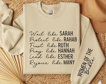 Women of the Bible SVG Bundle, Boho Christian Svg, Religious Quotes Svg, Bible Verse Svg, Sleeve Shirt Designs Svg, Motivational Svg