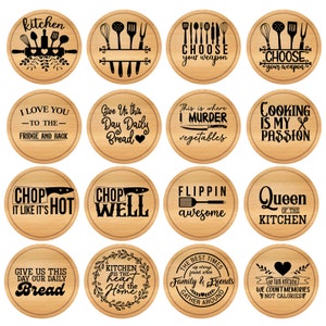 Cutting Board SVG Bundle, Kitchen Quotes svg, Kitchen Svg, Cutting Board Designs, kitchen towel svg, Pot holder svg, Svg Files for cricut