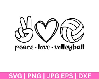 peace-love-volleyball Svg, Volleyball Mom Svg , Volleyball Mom SVG, Volleyball Shirt Svg, Mom Life Svg, Sports Mama