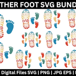 Personalisierte Väter und Kinder Fußabdrücke, Best Dad Ever Sovng Digital Download, Dad's Fuß und Kinder, Vatertag, Geschenk für Papa