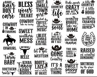 Western Svg Bundle, Western Quotes svg, Southern svg, Howdy Svg, Cowboy Svg, Cowgirl Svg, Country Png,Trendy Shirt svg, Cut Files for Cricut
