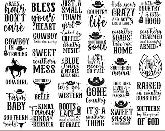 Western Svg Bundle, Western Quotes svg, Southern svg, Howdy Svg, Cowboy Svg, Cowgirl Svg, Country Png,Trendy Shirt svg, Cut Files for Cricut