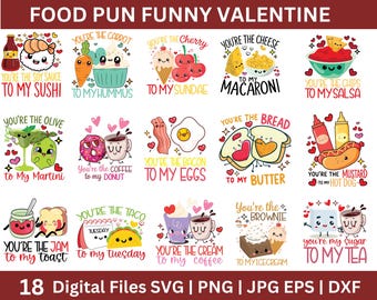 Food Pun Funny Valentine PNG Sublimation Bundle, Food Pun Png, Funny Couple Png, Corny Couple Gift Valentine Sublimation, Food Pun Png