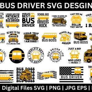 Bundle de svg chauffeur de bus scolaire, retour à l'école chemise svg, svg chauffeur de bus, chauffeur de bus chemise svg, svg chemise bus scolaire,, fichiers de coupe Cricut
