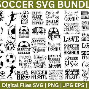 Soccer Svg Bundle, Soccer Ball Svg, Soccer mom Svg, Soccer Mom Life Svg, Soccer Designs, Soccer Ball Monogram Svg, Soccer Team Svg