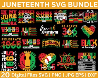 Paquete de SVG de Juneteenth, SVG de Juneteenth de 1865, SVG de Juneteenth, mes de la historia afroamericana, SVG de Juneteenth desde 1865, somos historia afroamericana, celebremos 1865