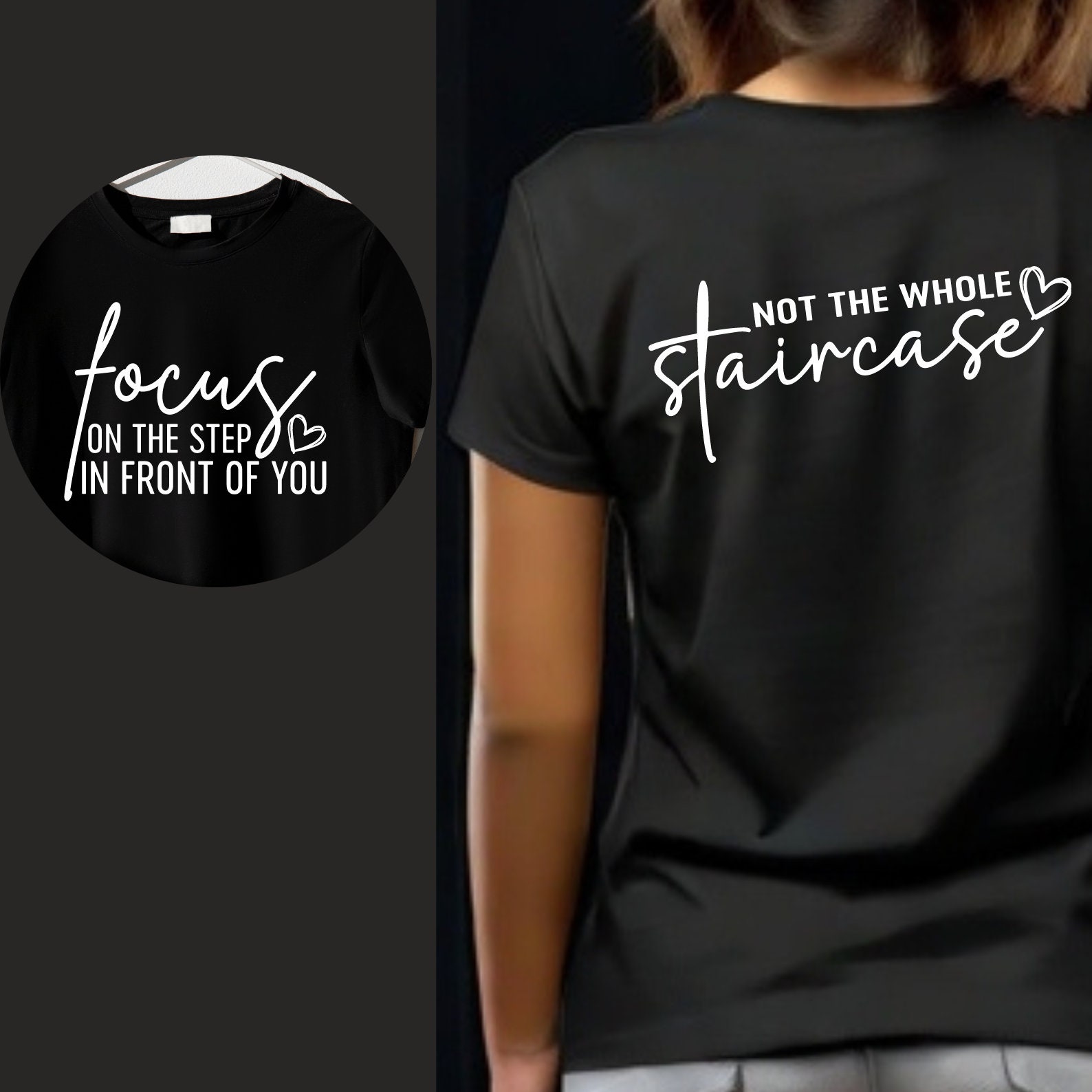 Focus on the Step SVG, Not the Whole Staircase Svg Png, Sleeve Shirt ...