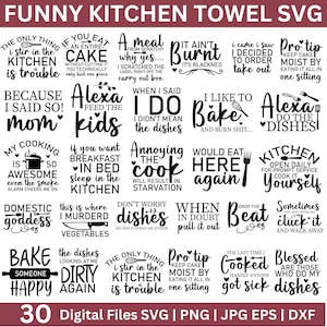 Keukenhanddoek Svg bundel, grappige keuken citaten Svg, keukenhanddoek Svg, pannenlap Svg, keukenhanddoek sublimatie, grappige keuken, koken Svg