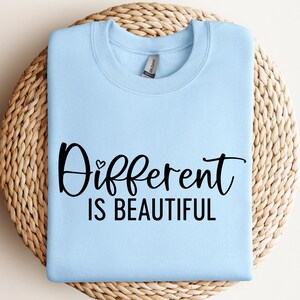 Different is Beautiful SVG, Positivity Quote svg, Inspirational svg, Motivational svg, Self Love svg, Cricut Cut svg, Digital Download