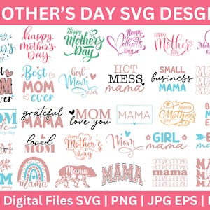 Mom svg bundle, Mother&#39;s Day svg ,Mom Svg, Mom Cut File,mama svg,blessed mama svg,Mom quotes svg ,Gift for Mom, mom of boys svg,mom life svg