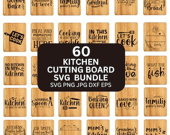 60 Cutting Board SVG Bundle, Funny Cutting Board Svg, Chopping Board, Cutting Board Quotes Svg Bundle ,tray laser file board, Baking svg