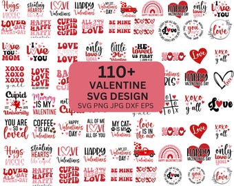 Mega Valentines Day Svg Bundle, Retro Valentine Designs svg, Valentine's Day Quotes, Valentine Shirts,Love Svg, Heart SVGs, Valentines Vibes