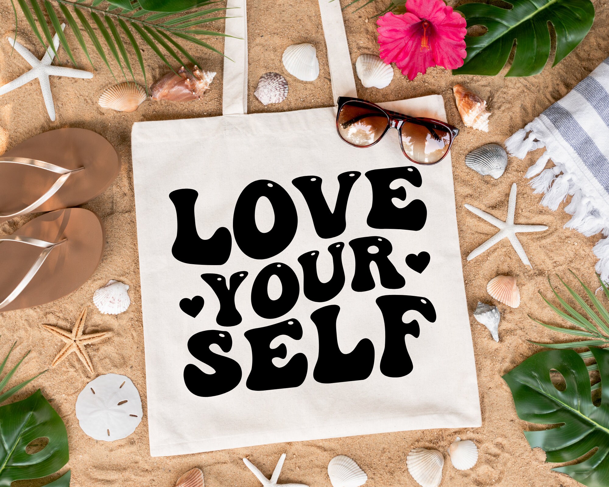 Groovy Svg Bundle, Love Your Self Svg, Hippie Svg,aesthetic Svg, Mental ...
