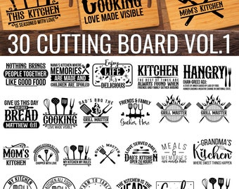 Küchentablett SVG-Bundle, Schneidebrett SVG-Bundle, Küchenzitate svg, Küchen-Svg, Schneidebrett-Designs, Schneidebrett, Topflappen-Svg-Set