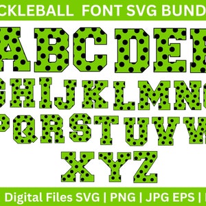 Pickleball alfabet en cijfers SVG, Pickleball lettertype SVG, Pickleball SVG, Pickleball letters, Pickleball shirt SVG, Pickleball gesneden bestanden