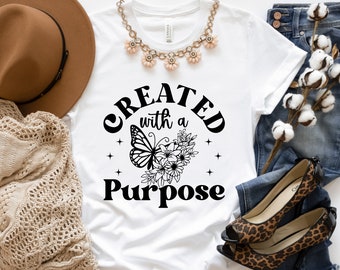 Created With A Purpose SVG , Christian Svg, Self Love Svg, Worthy Svg, You Matter Svg, Religious Svg, Faith Svg