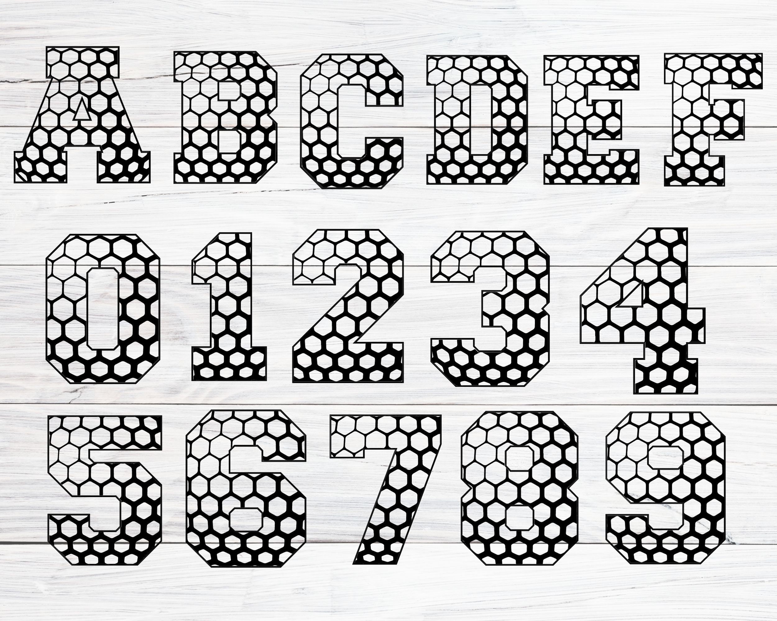 Valley Golf Lettering Golf Font Alphabet & Numbers Svg, Golf Svg, Golf Ball Svg, Varsity ...