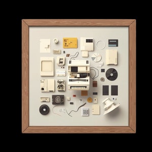 Lost Technology Exploded View Wall Art No. 6 - Contemporary Vintage Charm - Digital Download