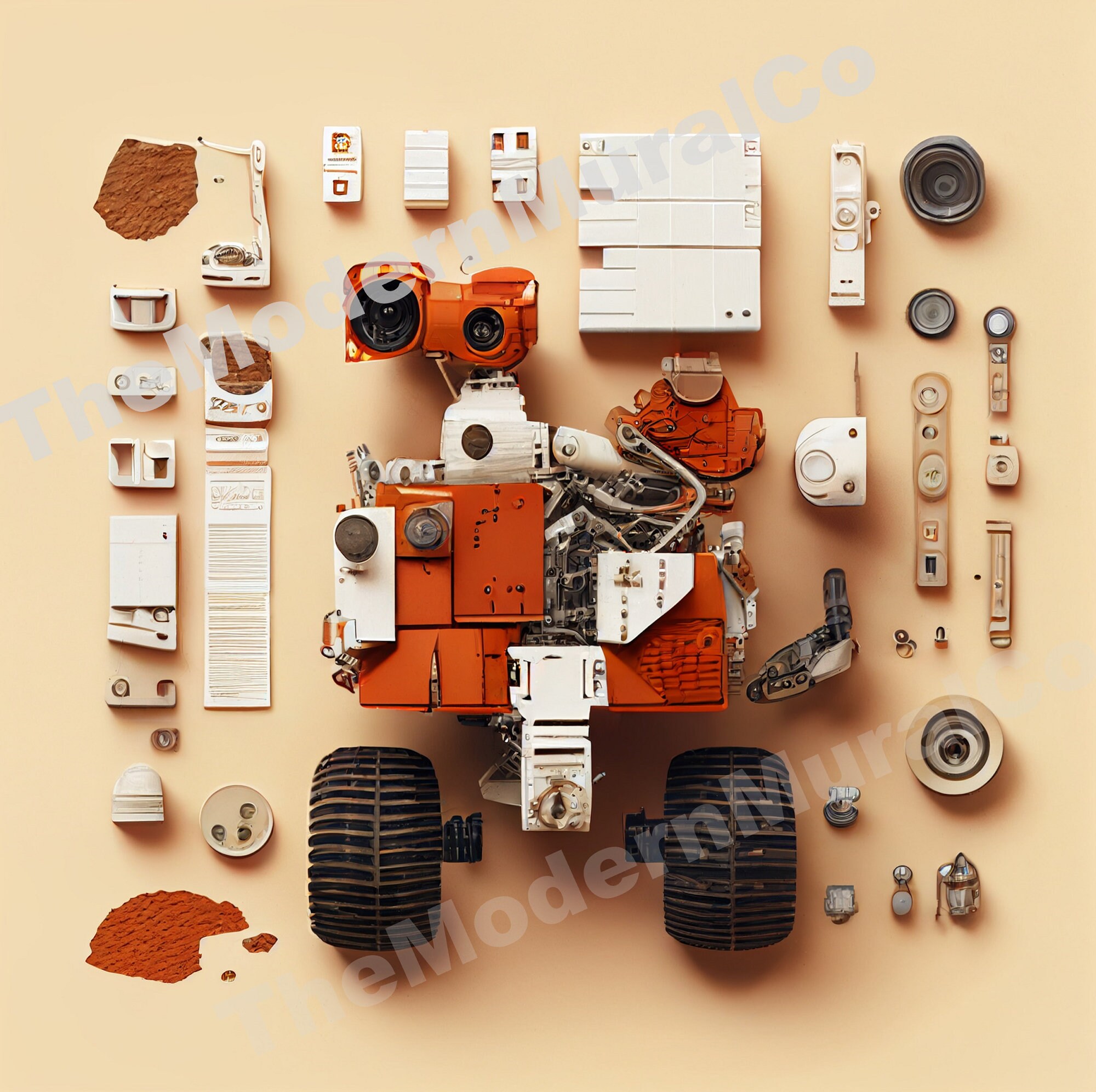 Lost Technology Exploded View Wall Art No. 21 the Rover - Alt NASA ...