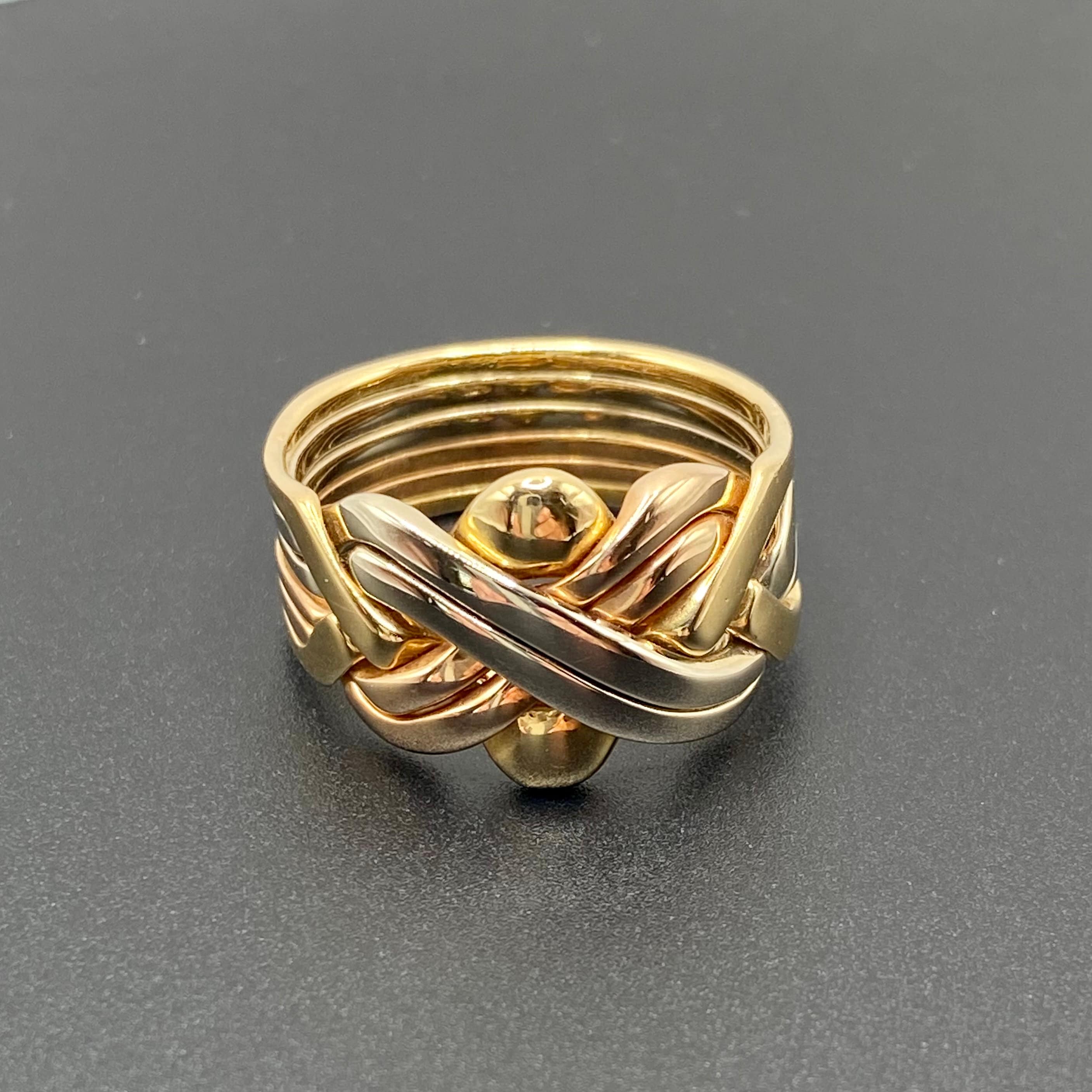 18k gold 6 band puzzle ring deals