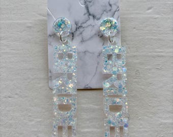 Bride Holographic Earrings