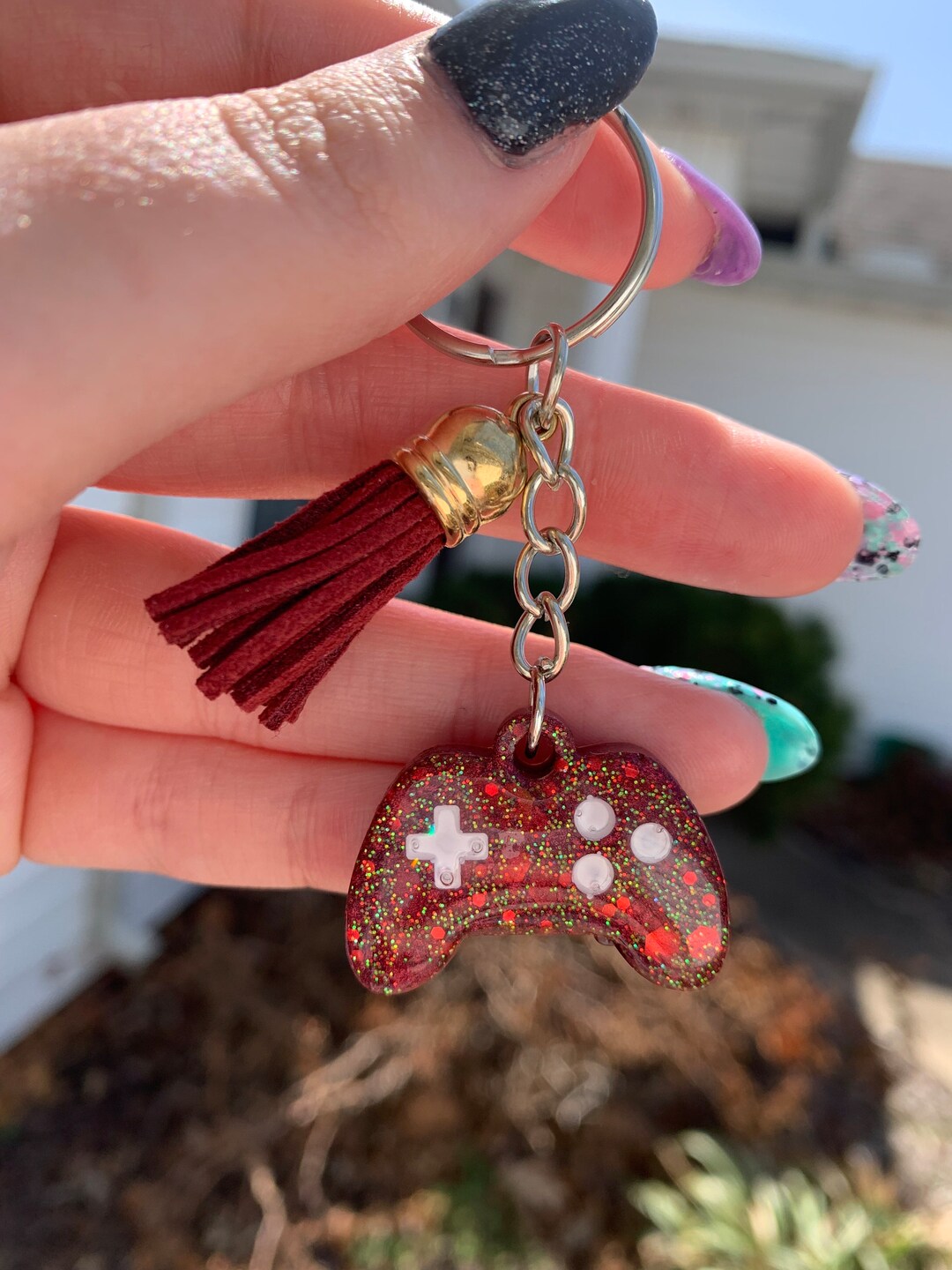 Game Controller Keychain Etsy