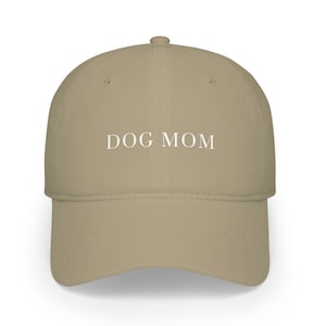 Dog Mom Baseball Cap, Brown Hat, Beige Hat, Khaki Hat, Dog, Hat, Dog Hat, Puppy, Doggy, Unisex