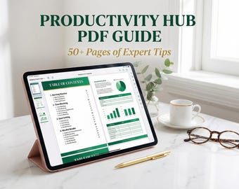 Notion Productivity Guide PDF | Beginner Tutorial, Planner Setup (Instant Download)