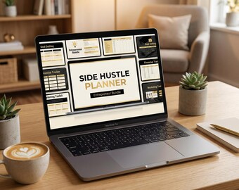 Entrepreneur Bundle | Side Hustle Planner Budget Tracker AI Course + Invoice Tracker