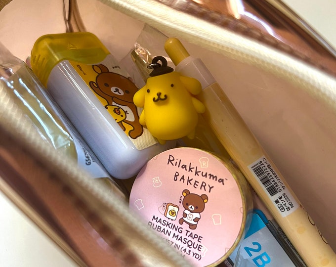 san-x-and-sanrio-stationery-pouch-set-brown-ver-2-ready-to-go-school