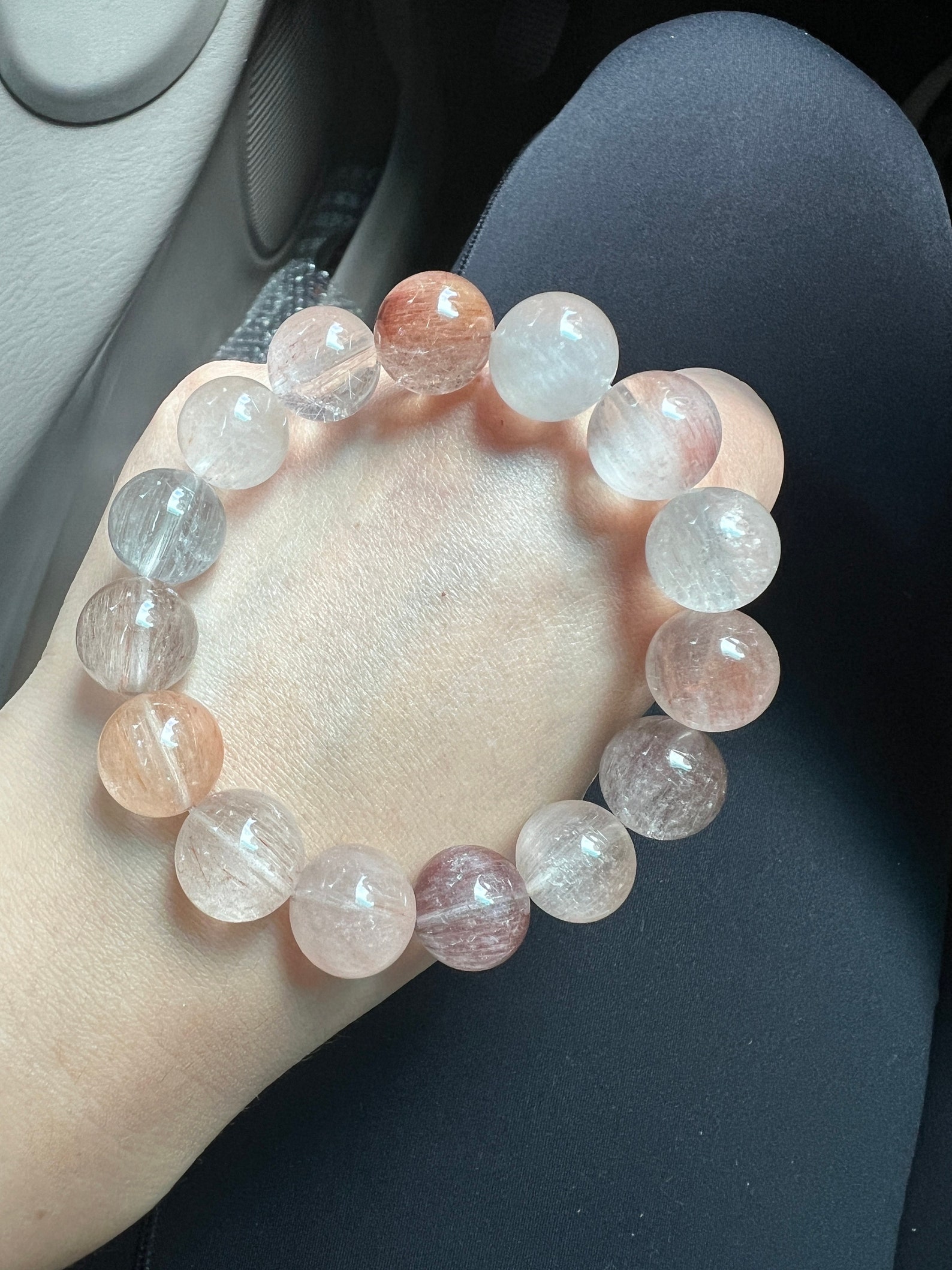 High Grade Rainbow Rabbit Rutilated Quartz Banded Bracelet天然彩兔毛水晶手鍊 - Etsy