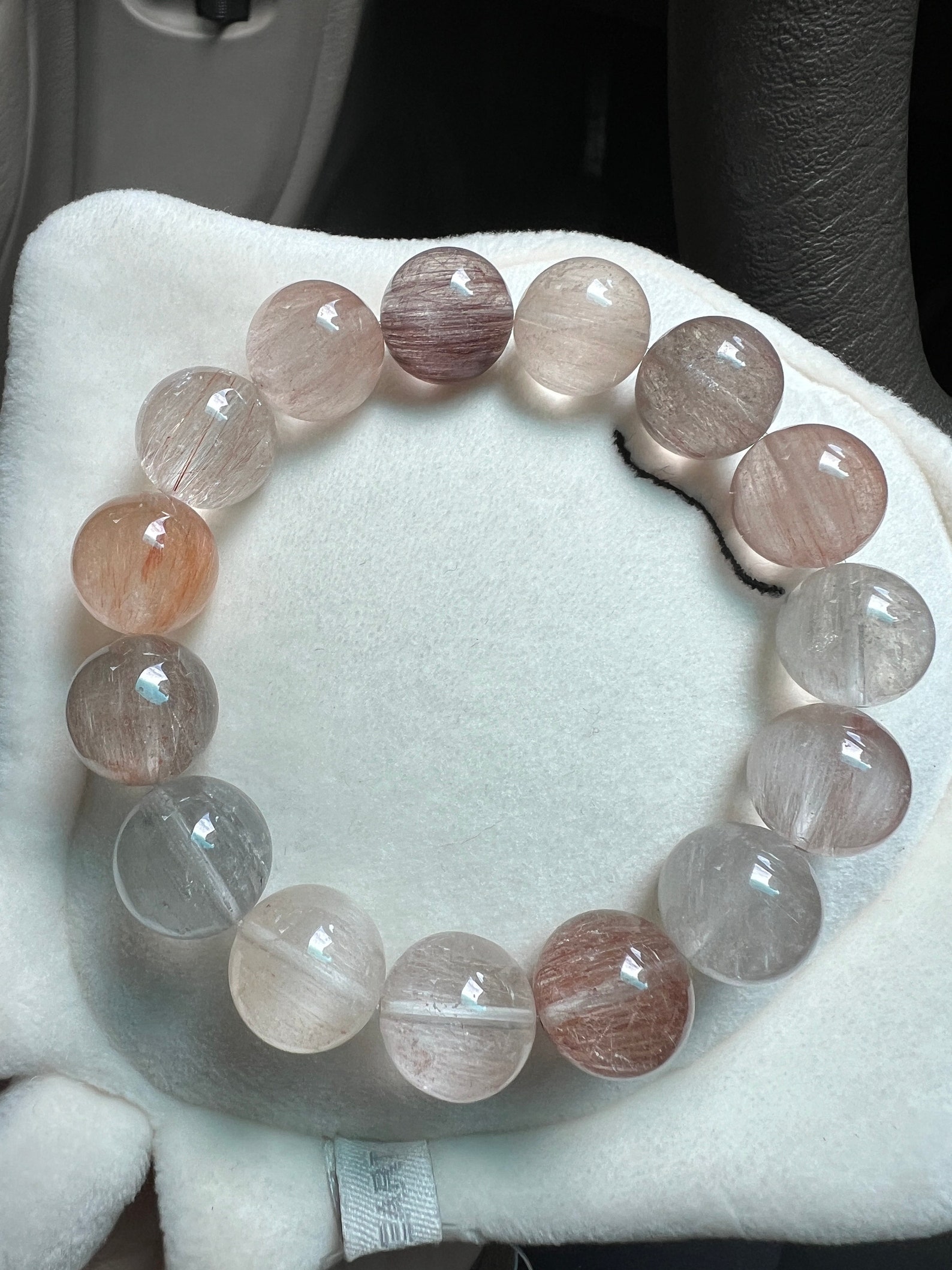 High Grade Rainbow Rabbit Rutilated Quartz Banded Bracelet天然彩兔毛水晶手鍊 - Etsy