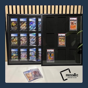 Quadro PSA, CGC, BGS Pokémon Sports Cards Cartões colecionáveis de exibição de caixa de madeira para cartões de classificação de 9 a 12