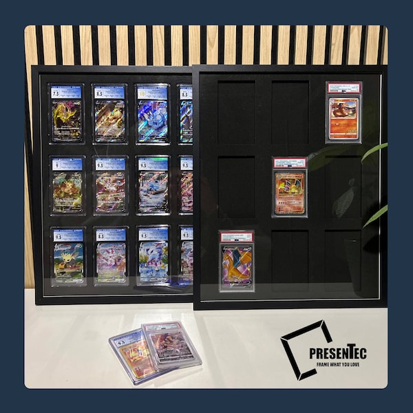 cadre PSA, CGC ; BGS Pokemon Sport Cards Présentoir en bois Cartes à collectionner pour 9 à 12 cartes de classement