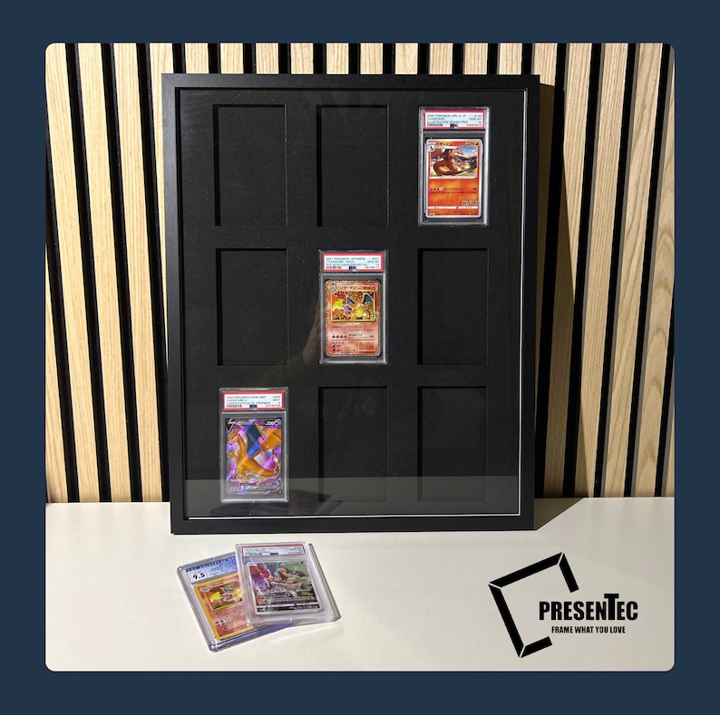 Carte collezionabili con cornice PSA, CGC, PGS Pokemon Sport Cards in custodia di legno per carte di valutazione da 9 a 12 immagine 2