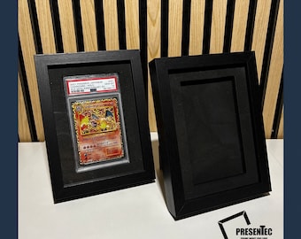 Frame PSA CGC BGS and other Pokemon Sport card wooden case display trading card for 1 grading card, optionally with museum glass