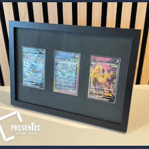 Frame PSA, CGC, BGS Pokemon Sport Cards Wooden Case Display Trading Cards for 3 Grading Cards CGS - Cosmic Grading