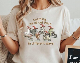 Learning Is a Journey Teacher Shirt, Classroom Creatures Tee, Inclusive Education Shirt, Comfort Colors Teacher Top, Thoughtful Teacher Gift