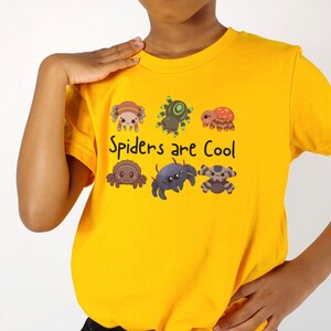 YOUTH SIZE Spiders Are Cool, Jumping Spider, Spider Tee, Jumping Spider Tee, Cute Spider Lover Gift, Arachnid Shirt, Arachnid Lover Gift