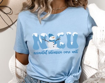 Winter NICU T-shirt, NiCU Christmas Shirt, Neonatal Intensive Care Unit Nurse Tee, NICU Holiday Shirts, NICU Tech Shirts, NiCU Squad Tshirt