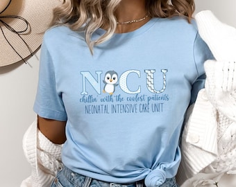 Winter NICU T-shirt, NiCU Christmas Shirt, Neonatal iCU tee, Cute Penguin Nurse Tee, NICU Holiday Shirts, NICU Tech Shirt, NiCU Squad Tshirt