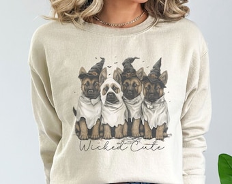 Halloween German Shepherd Sweatshirt,Fall German Shepherd Gift,Spooky Shepherd Crewneck,German Shepherd Mom,German Shepherd Owner Sweatshirt
