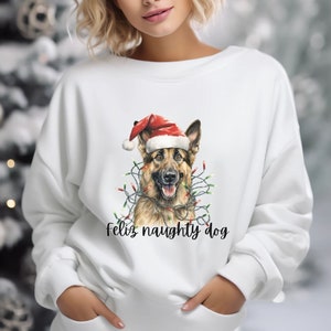 German Shepherd Christmas Sweatshirt, German Shepherd Christmas Sweatshirt, Funny Xmas Dogs Lover Gift, Gift for German Shepherd Owner